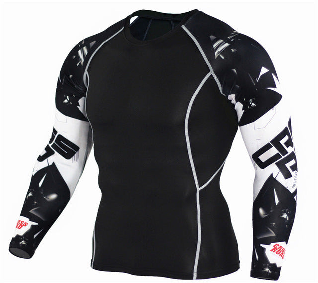 Mens Fitness 3D Print Long Sleeves - mensfitness