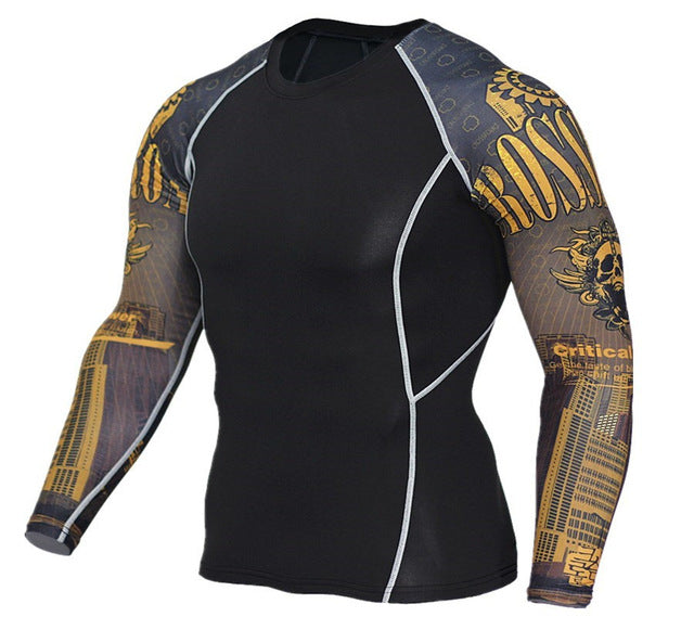 Mens Fitness 3D Print Long Sleeves - mensfitness