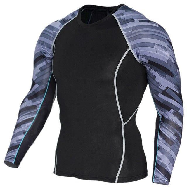 Mens Fitness 3D Print Long Sleeves - mensfitness