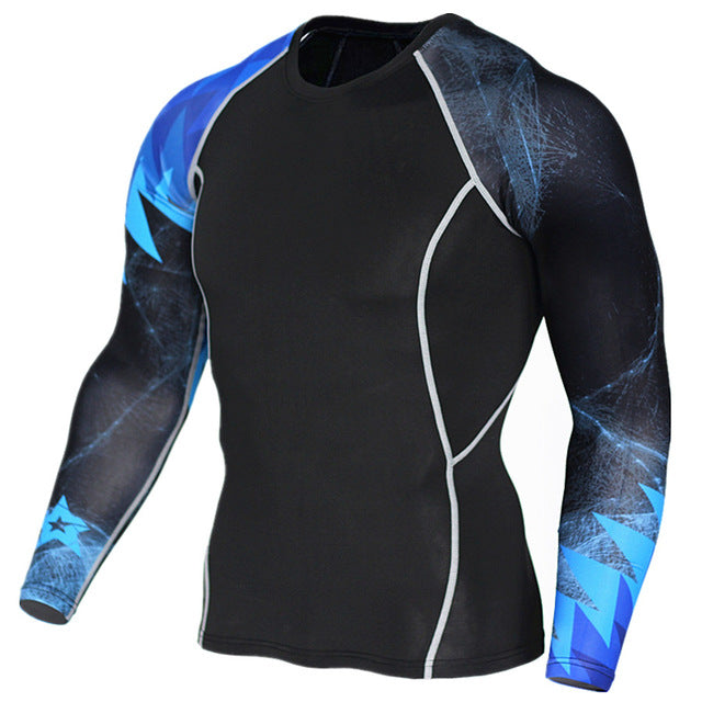 Mens Fitness 3D Print Long Sleeves - mensfitness