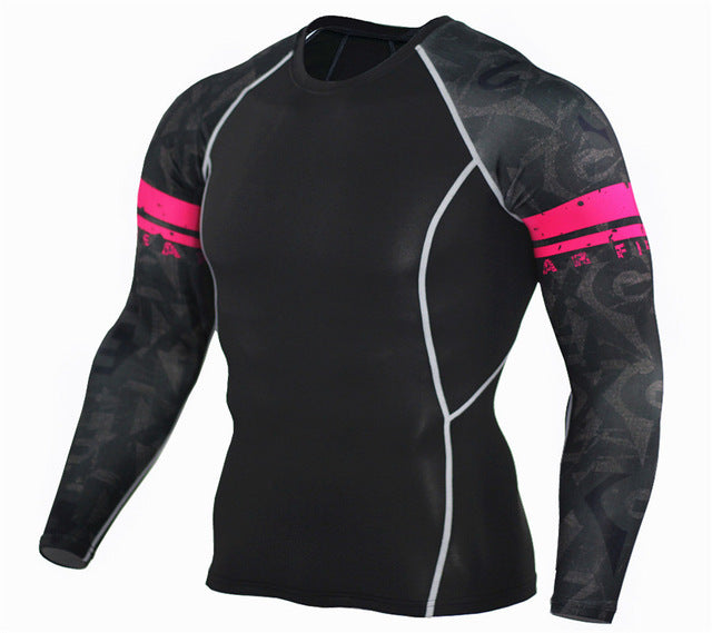 Mens Fitness 3D Print Long Sleeves - mensfitness