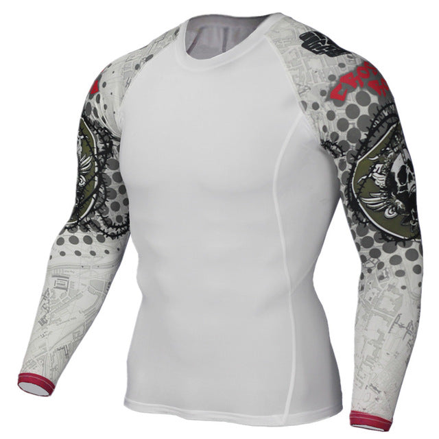 Mens Fitness 3D Print Long Sleeves - mensfitness