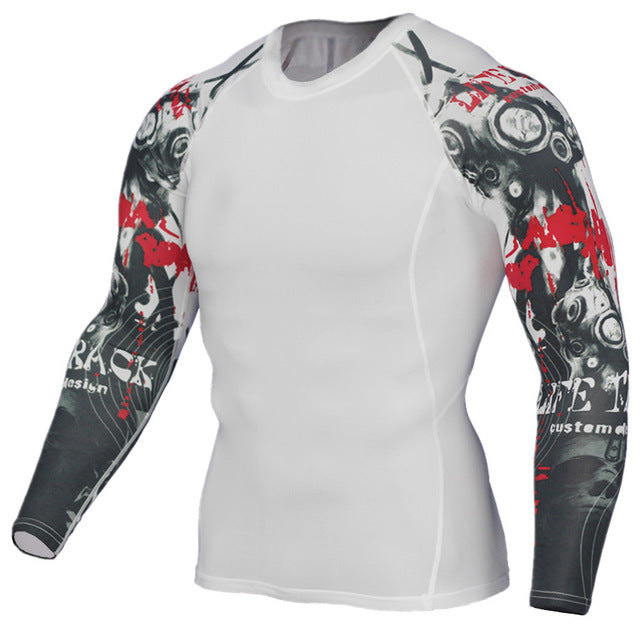 Mens Fitness 3D Print Long Sleeves - mensfitness