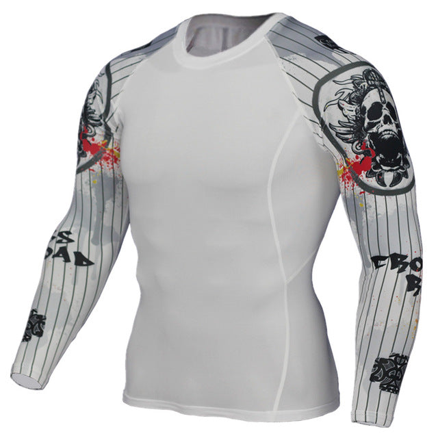 Mens Fitness 3D Print Long Sleeves - mensfitness