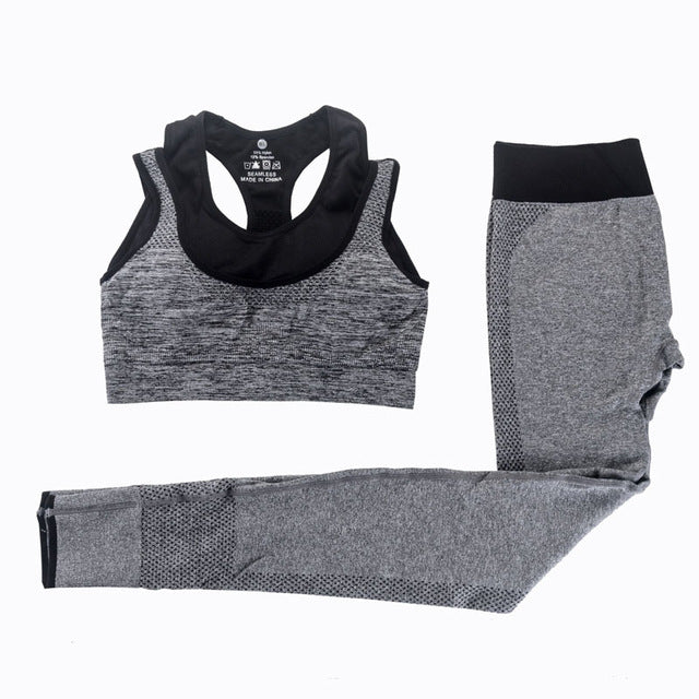 2pc Women Yoga Set Bra+Yoga Pants - mensfitness